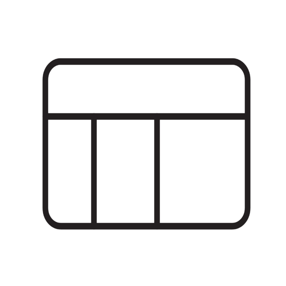 Black and white icon of a document with lines and a dog-eared corner.
