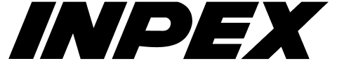 Logotipo corporativo de INPEX en letras rojas y en negrita.