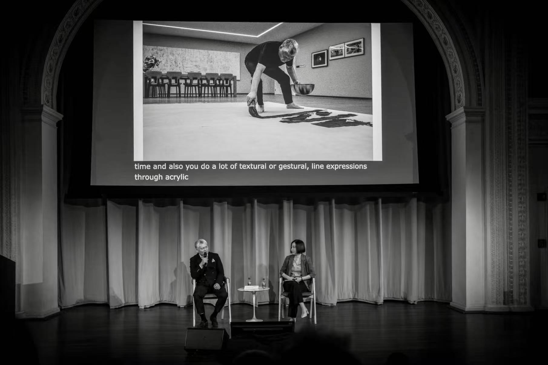 Installation view of A Calligraphic Approach exhibition featuring work by TJ Ren