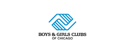 Boys & Girls Clubs of Chicago logo with stylized blue hands forming a diamond shape.