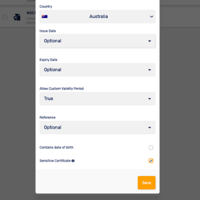 Sensitive Certificates & Vaccination Tracking