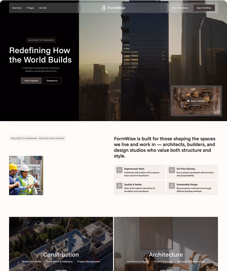 Construction& Architects Webflow template