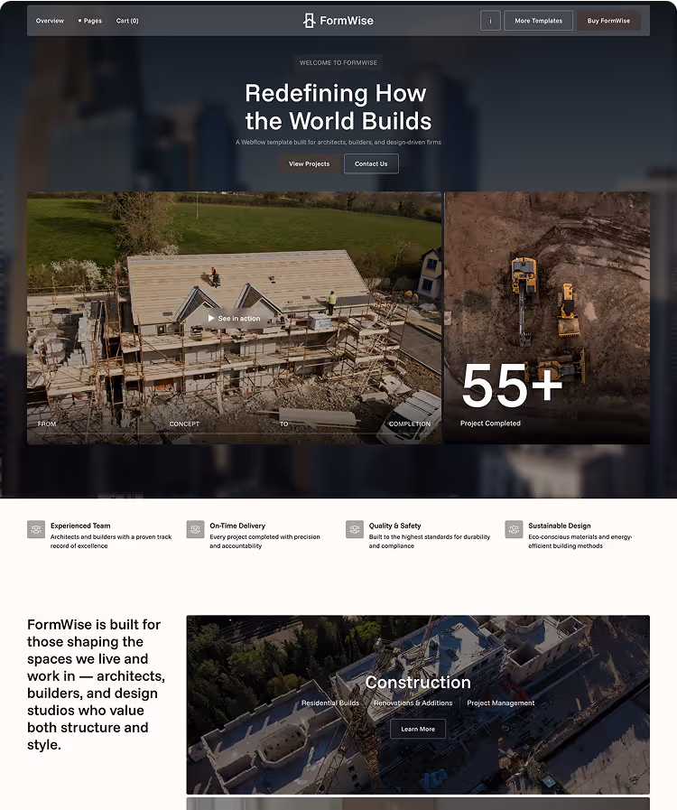 Construction& Architects Webflow template