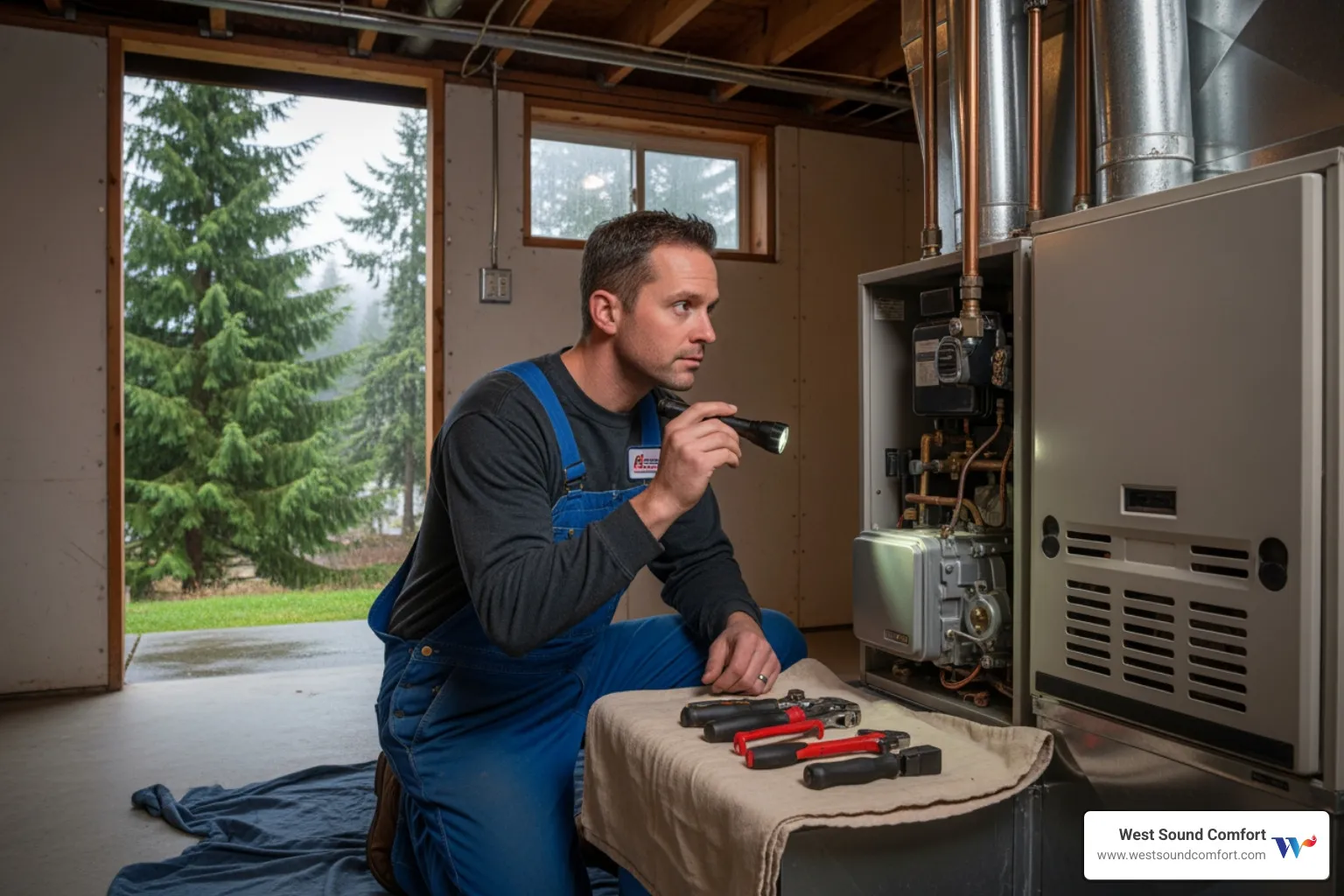 infographic showing licensed vs unlicensed contractor comparison with checkmarks for insurance, bonding, warranty protection, code compliance, and legal recourse on licensed side - licensed furnace contractor in tahuya, wa