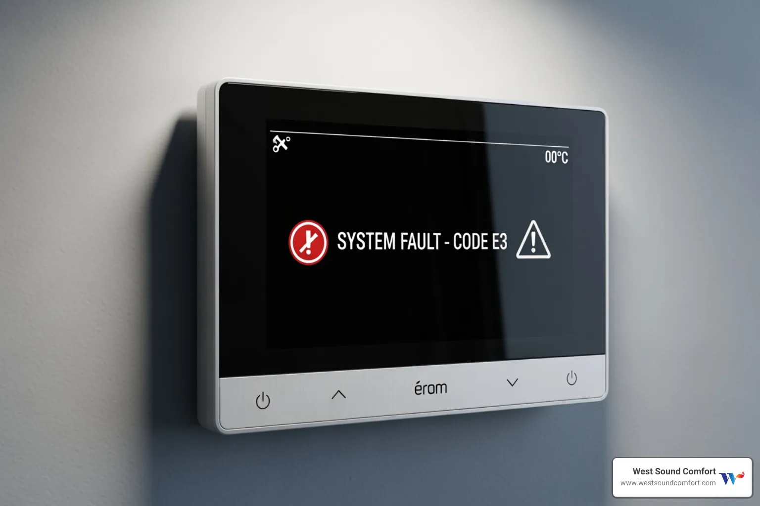thermostat displaying an error - hvac repair in rocky point, wa