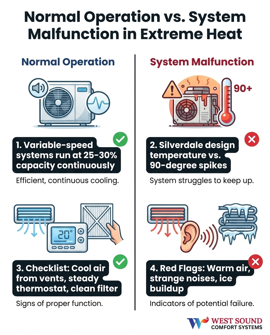 Normal Operation vs. System Malfunction in Extreme Heat