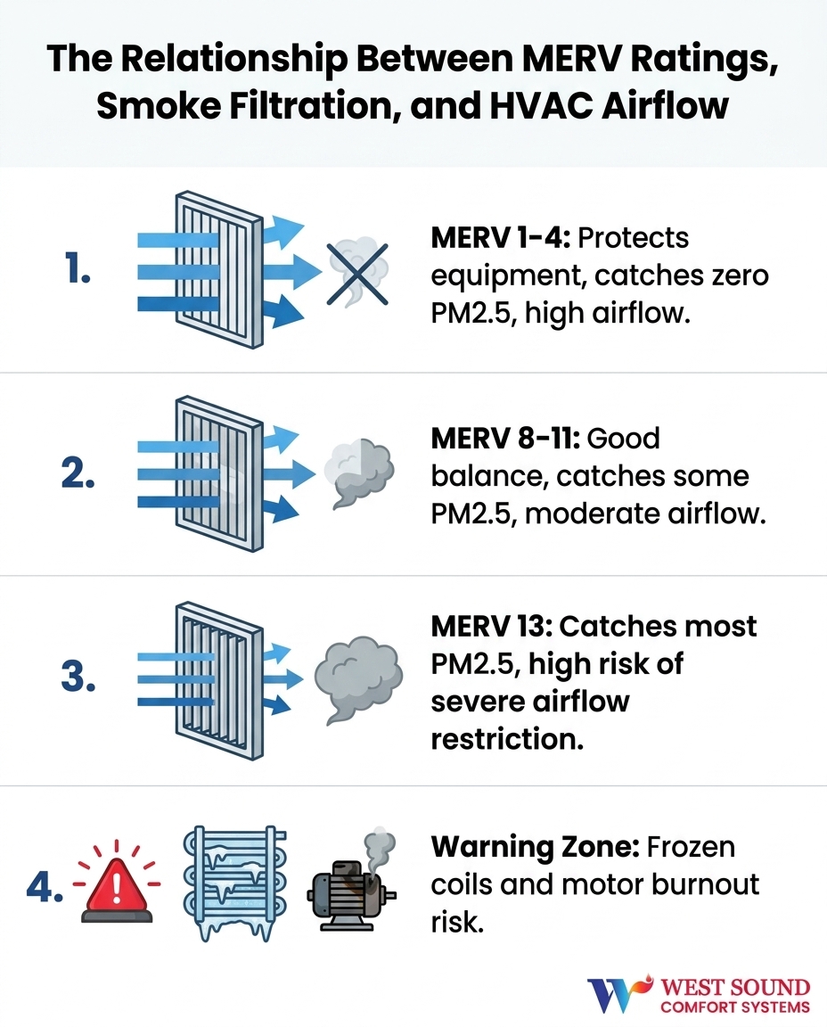 The Relationship Between MERV Ratings, Smoke Filtration, and HVAC Airflow