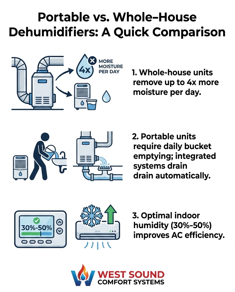 Portable vs. Whole-House Dehumidifiers: A Quick Comparison