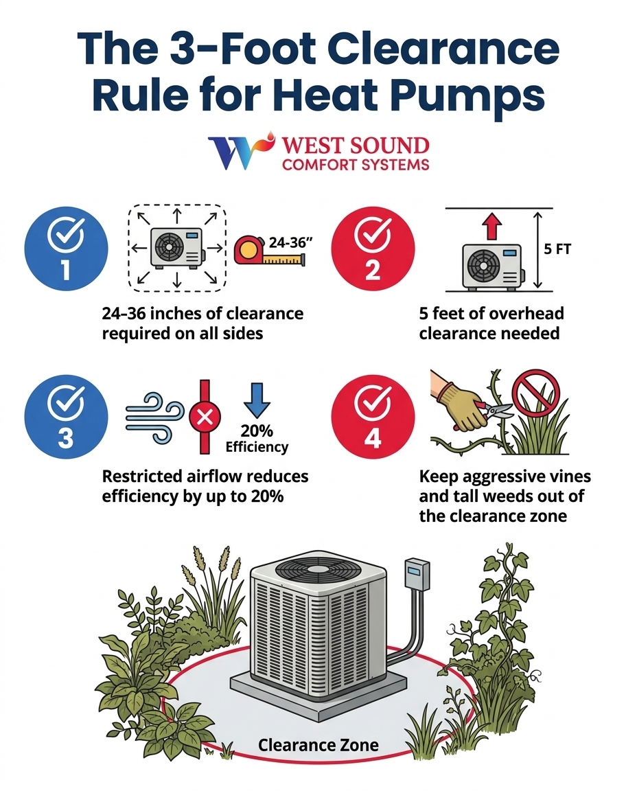 The 3-Foot Clearance Rule for Heat Pumps