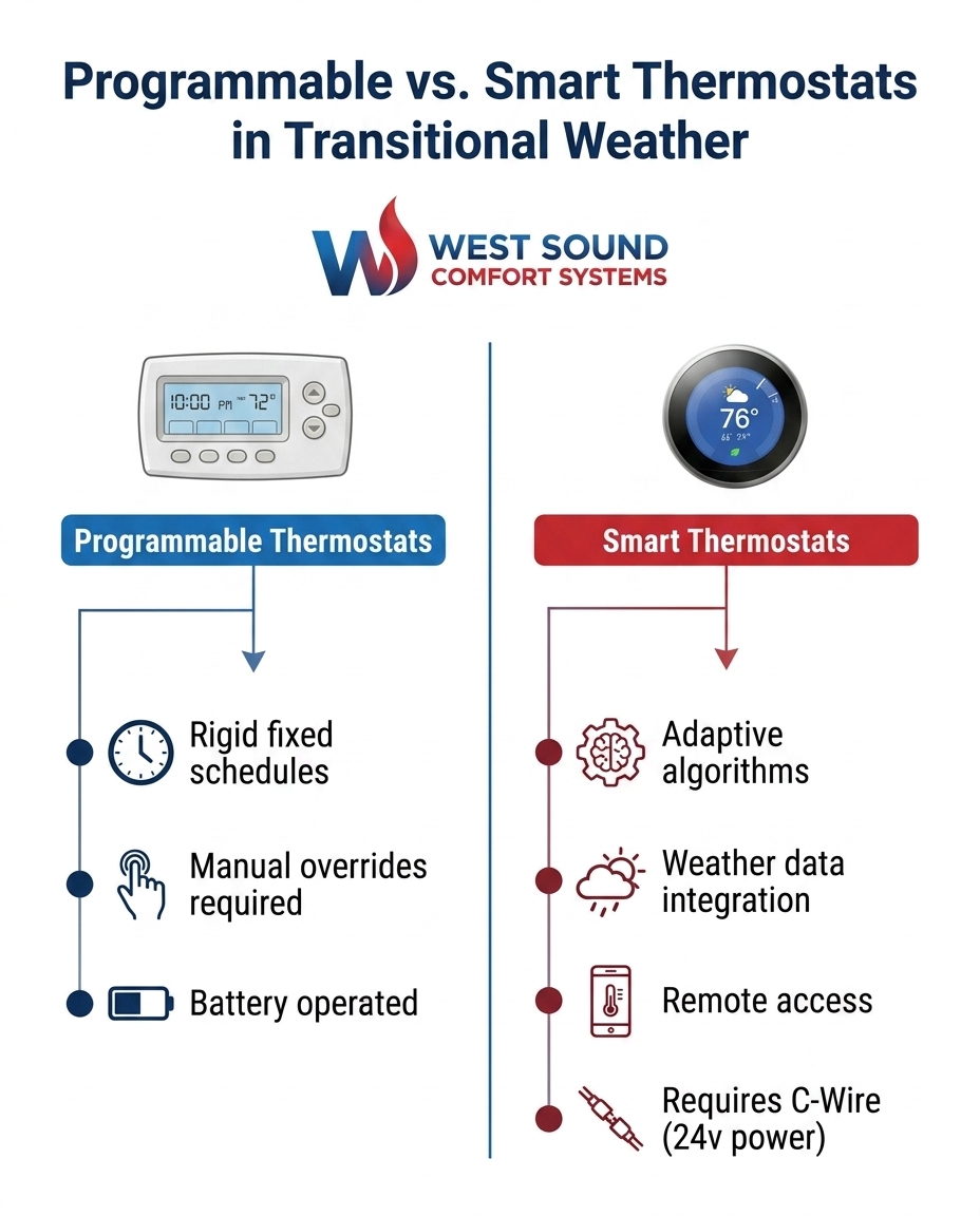 Programmable vs. Smart Thermostats in Transitional Weather