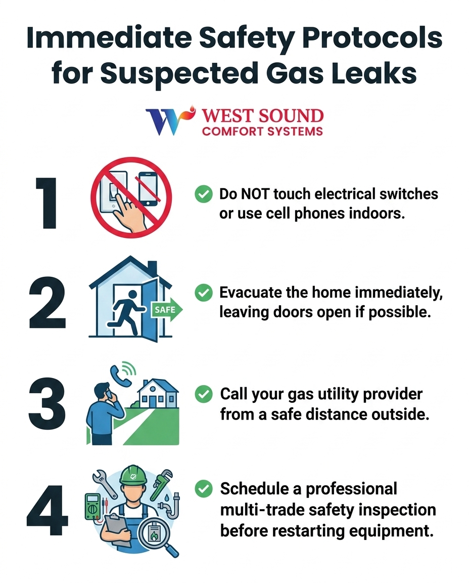 Immediate Safety Protocols for Suspected Gas Leaks