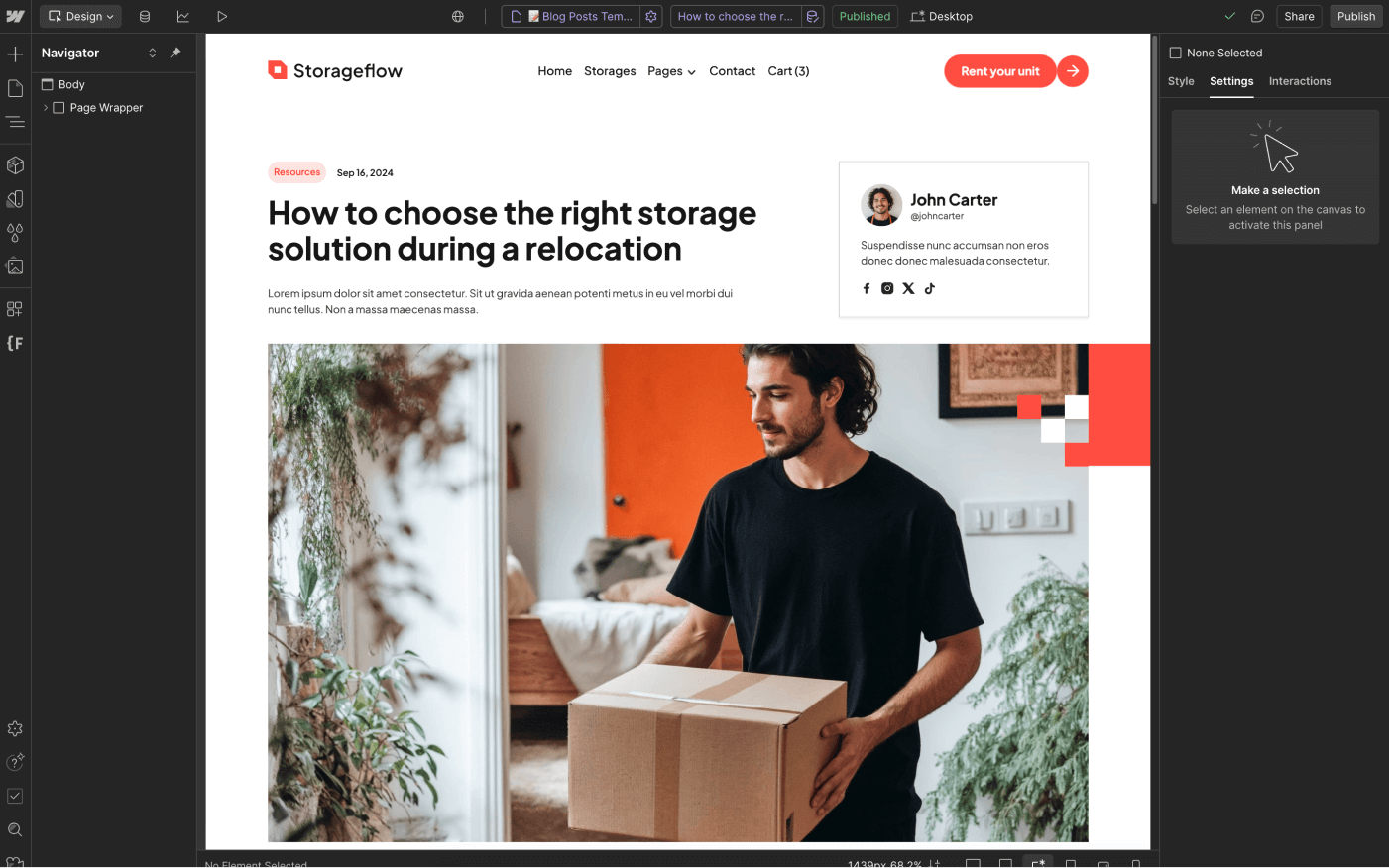 CMS Page - Storageflow Webflow Template | BRIX Templates