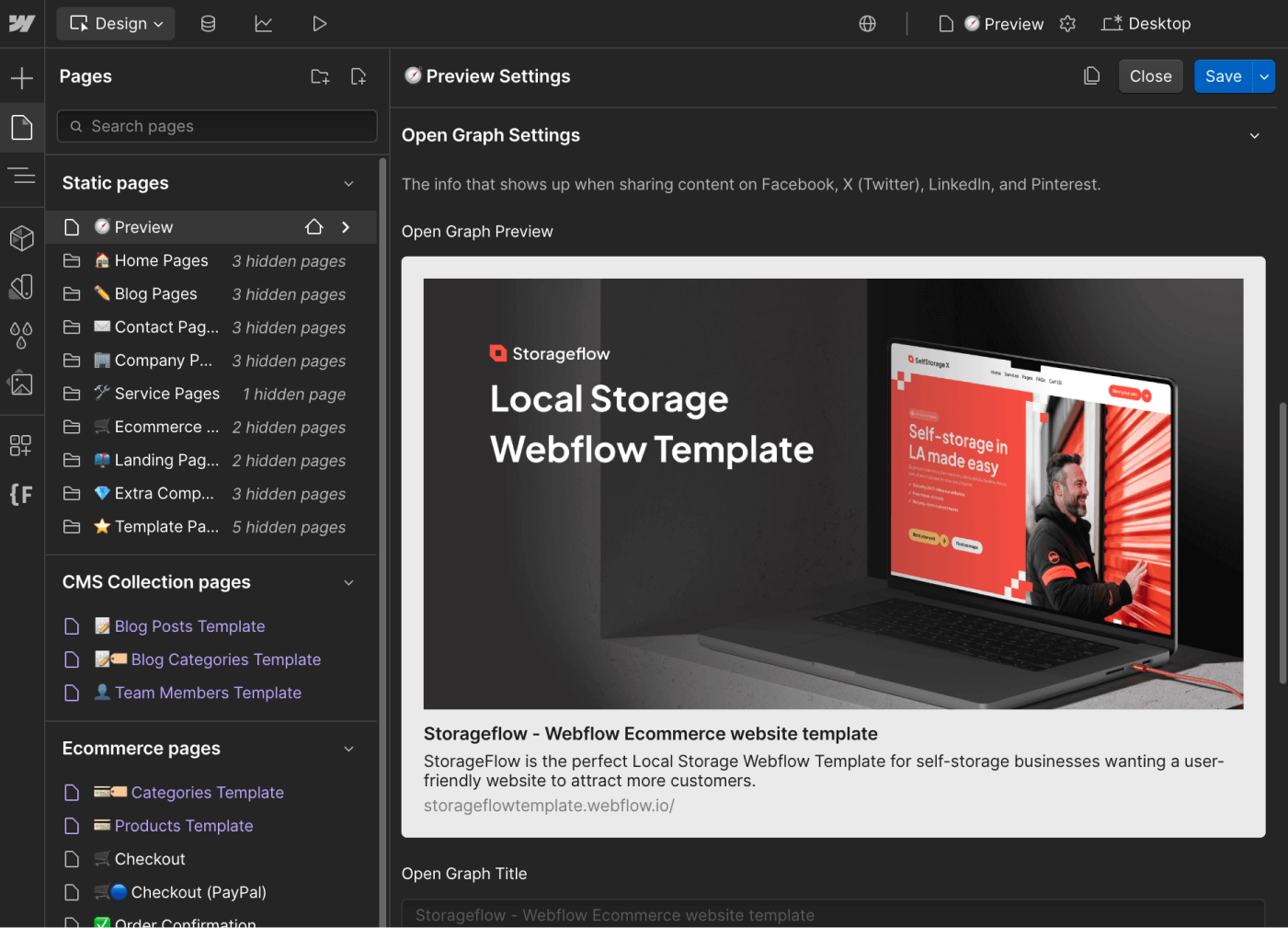 SEO - Storageflow Webflow Template | BRIX Templates