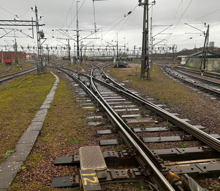 Spår och växlar på Helsingborg rangerbangård