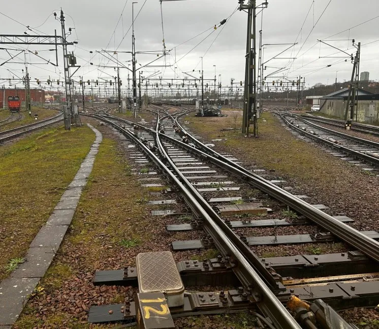 Spår och växlar på Helsingborg rangerbangård