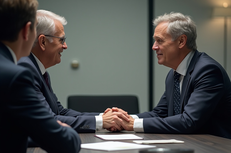 Contractors in a meeting