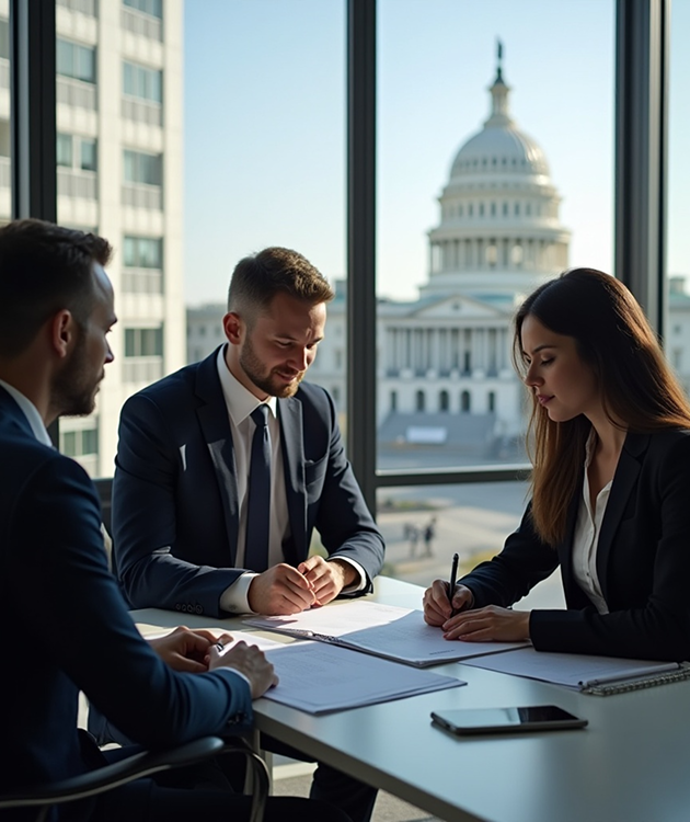 Consultants in a meeting