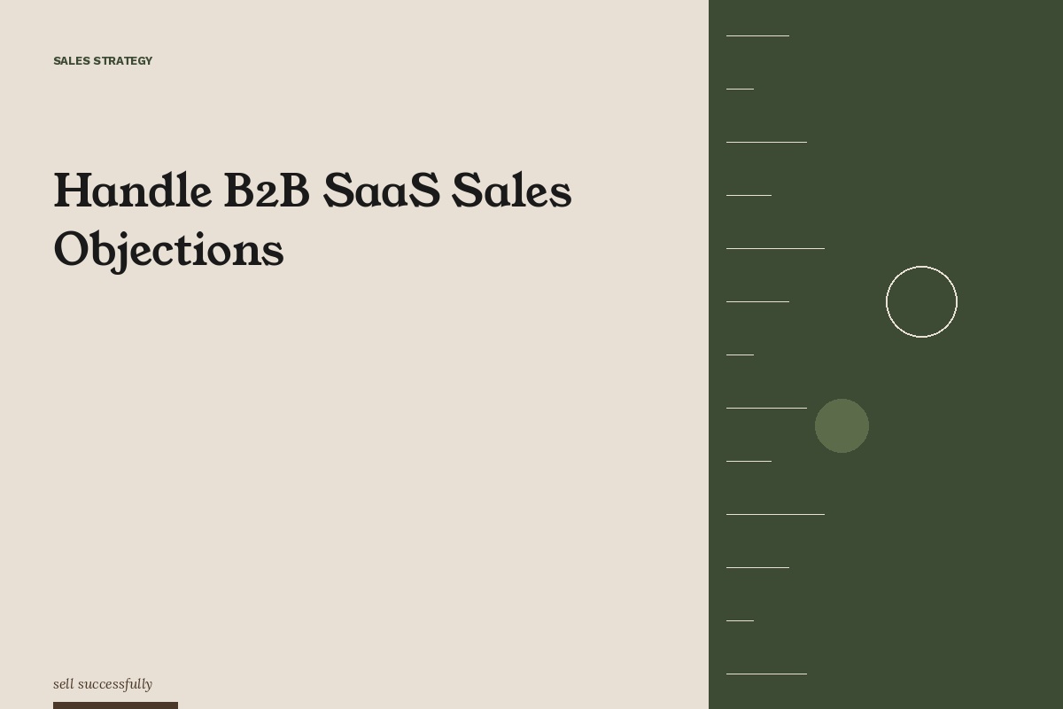 B2B SaaS sales objection handling framework with response strategies