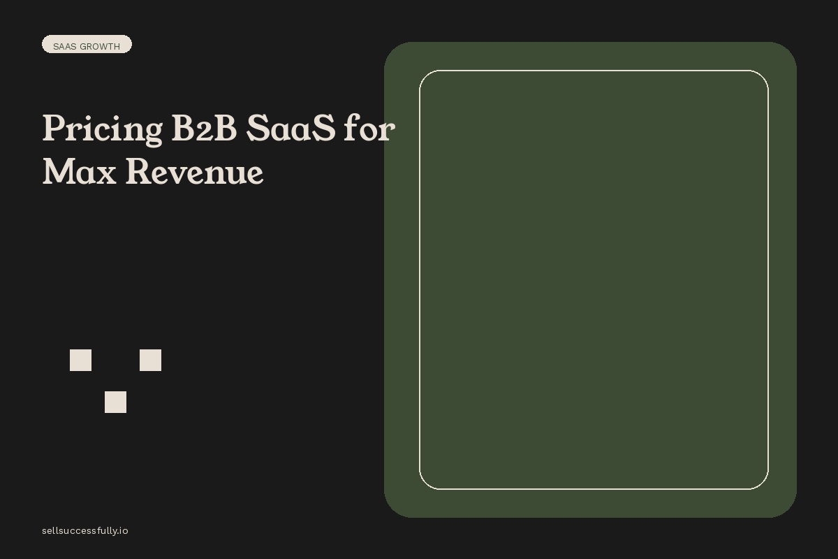 B2B SaaS pricing strategy showing value-based pricing framework