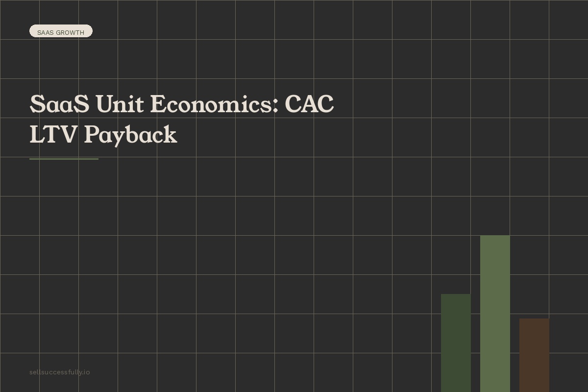 SaaS unit economics dashboard showing CAC LTV and payback period calculations