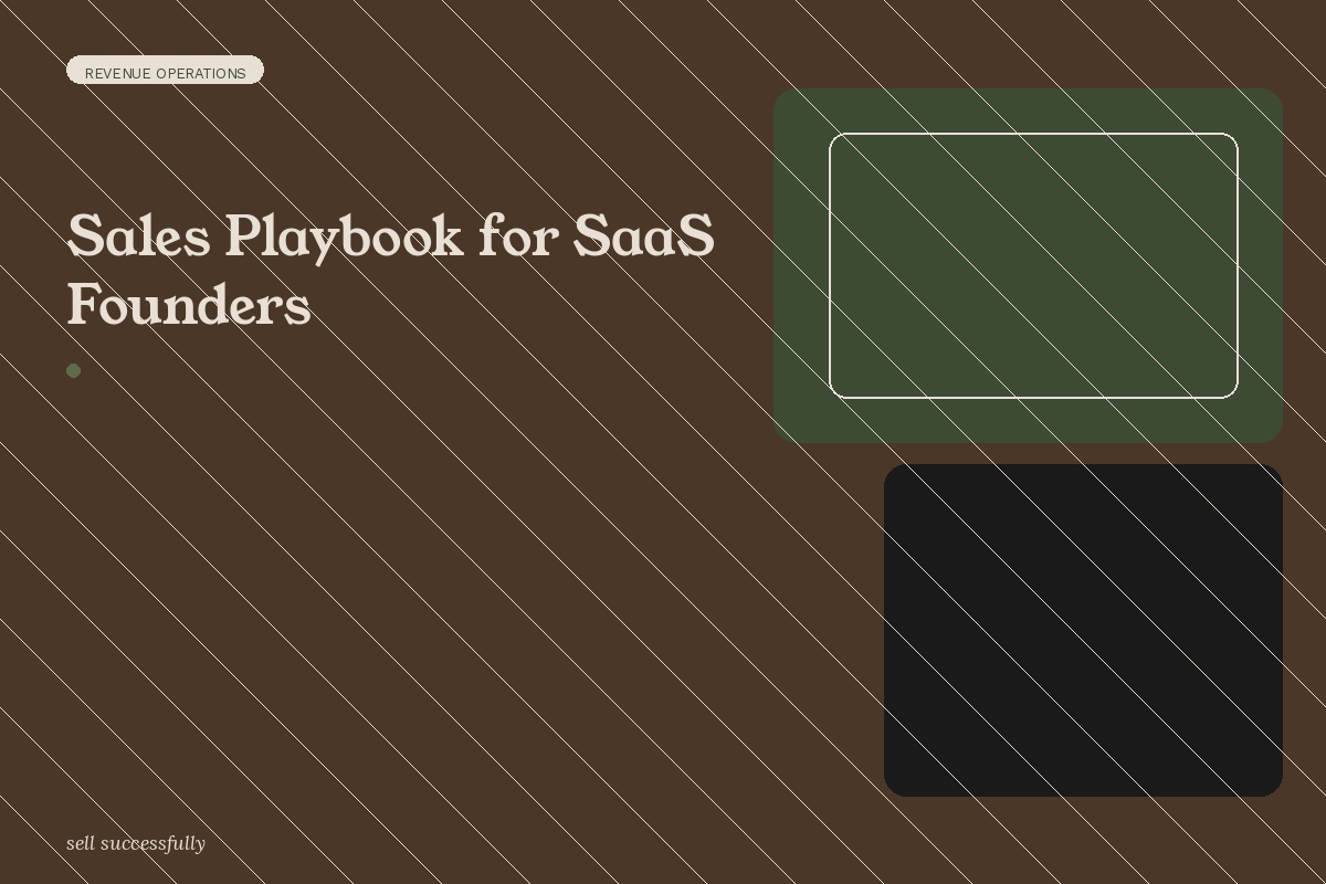 Sales playbook template for SaaS founders with documented sales process steps