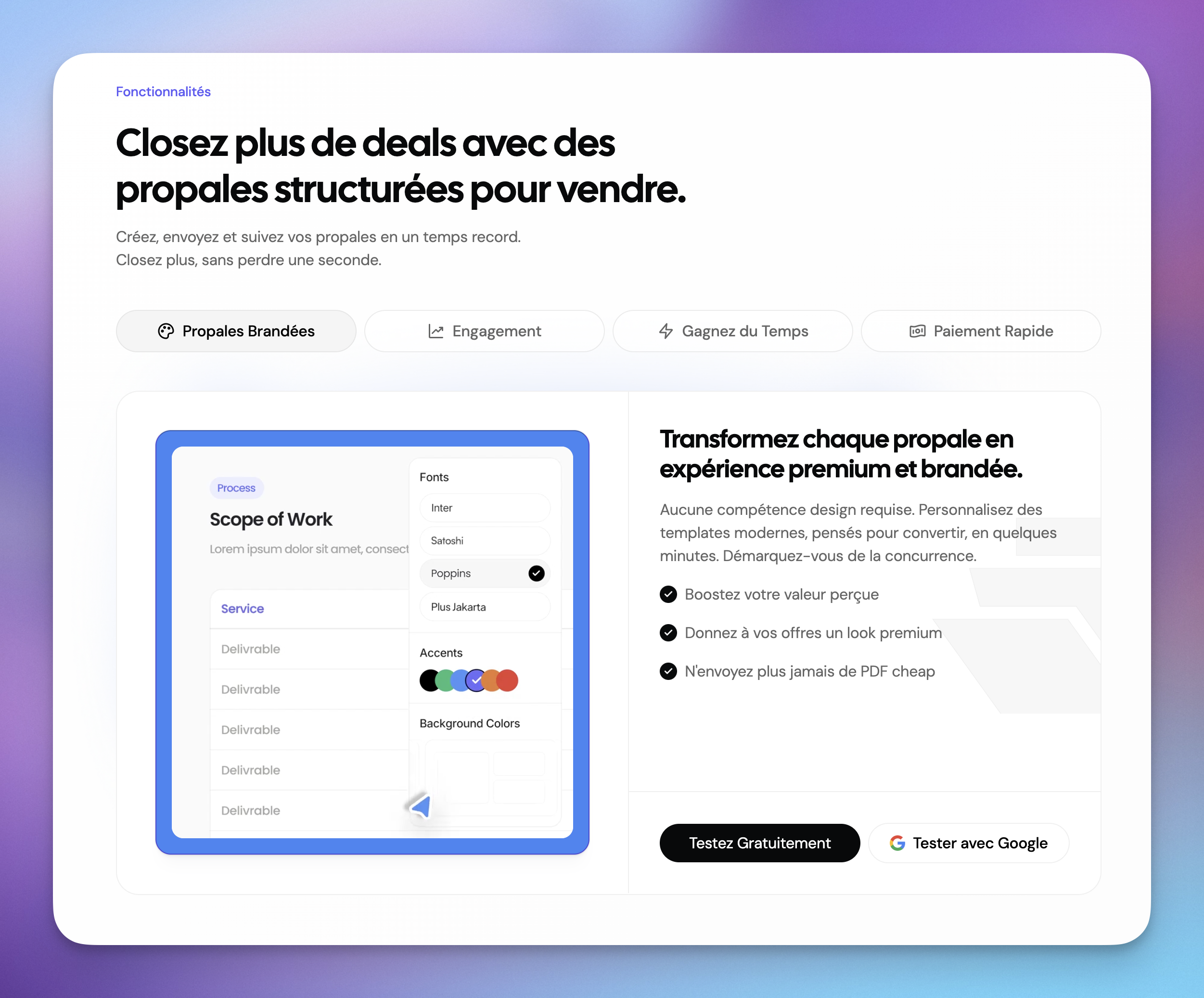 Présentation de la feature de branding de propal