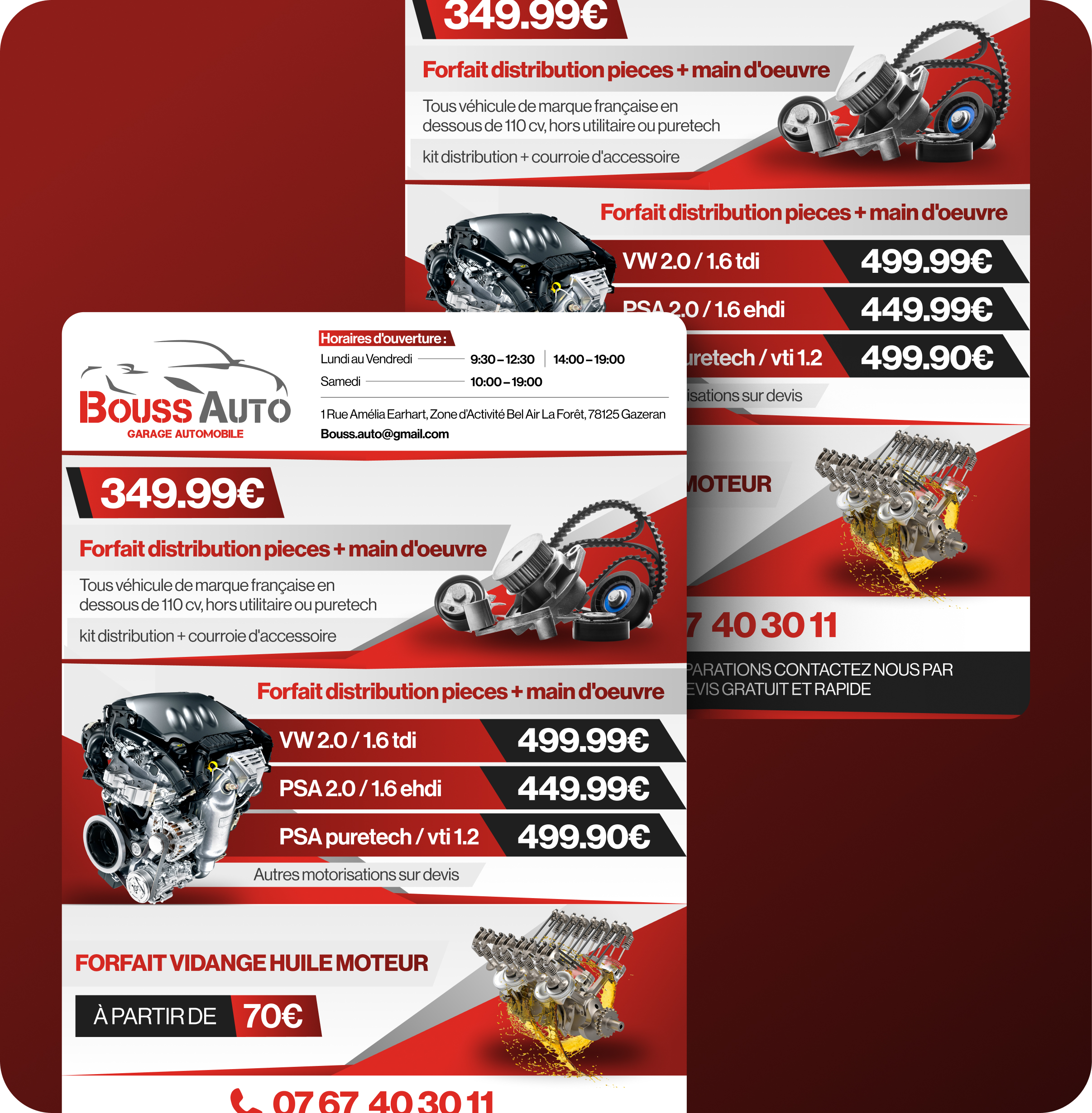 Projet Bouss Auto réalisé par Design Elite