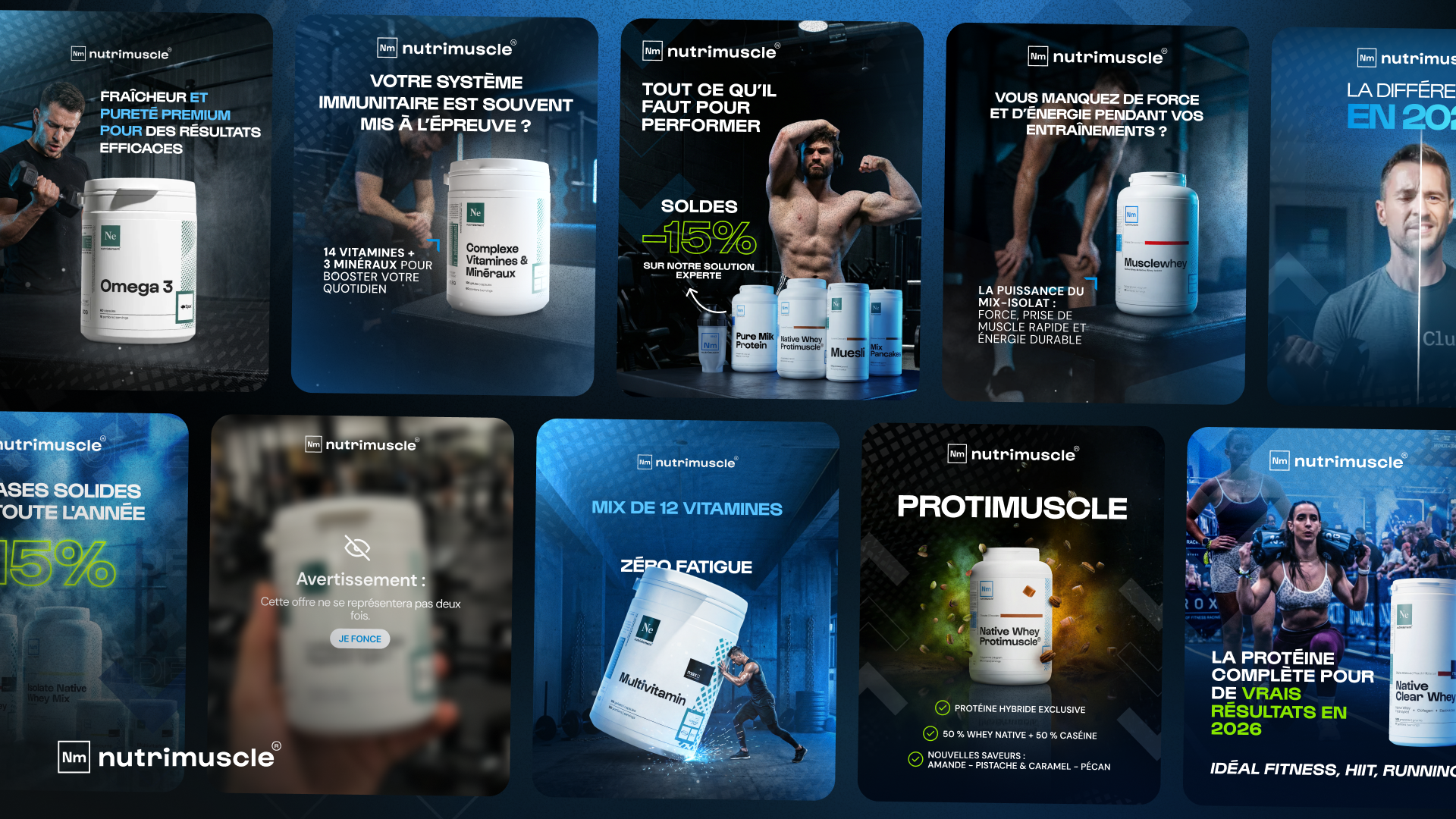 Image d'en-tête du cas client Nutrimuscle par Design Elite