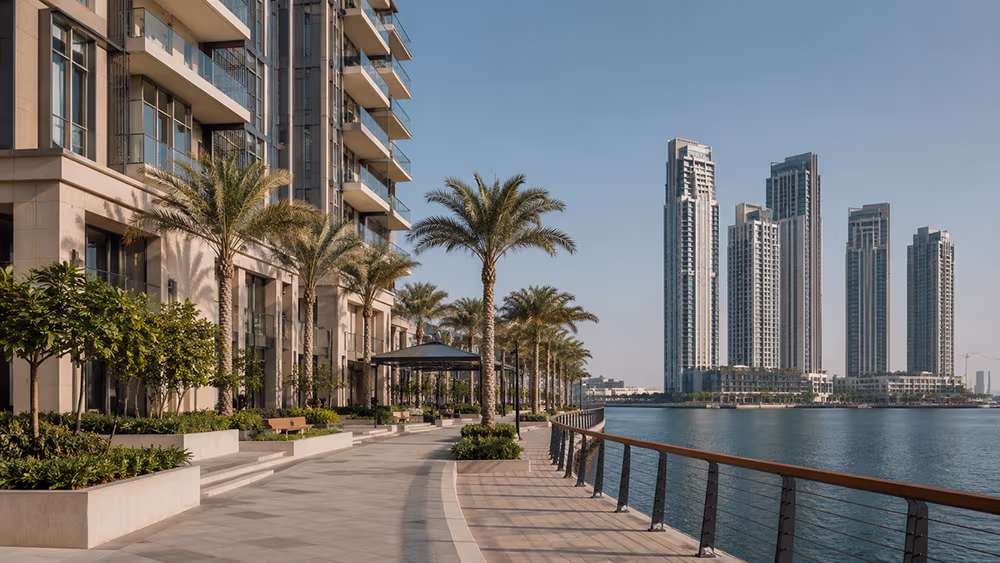 Dubai Creek Harbour waterfront towers by Emaar — capital-preservation investment district.