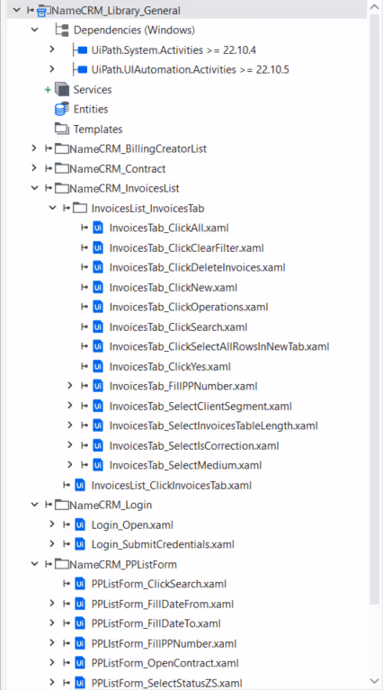 the library project example