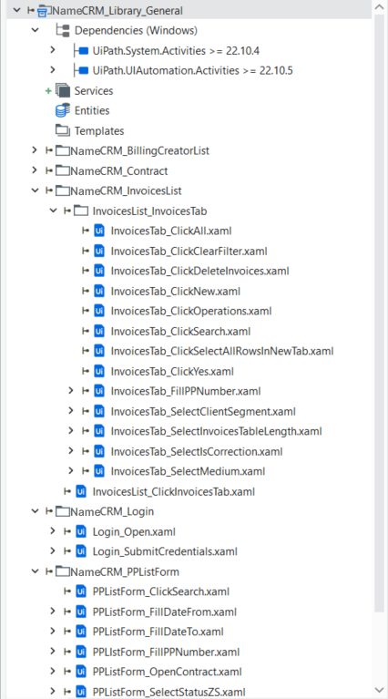 the library project example