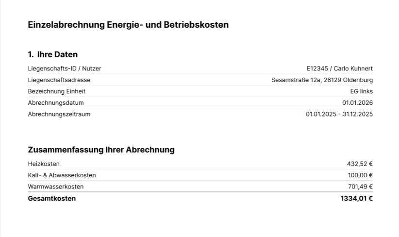 Screenshot Zusammenfassung