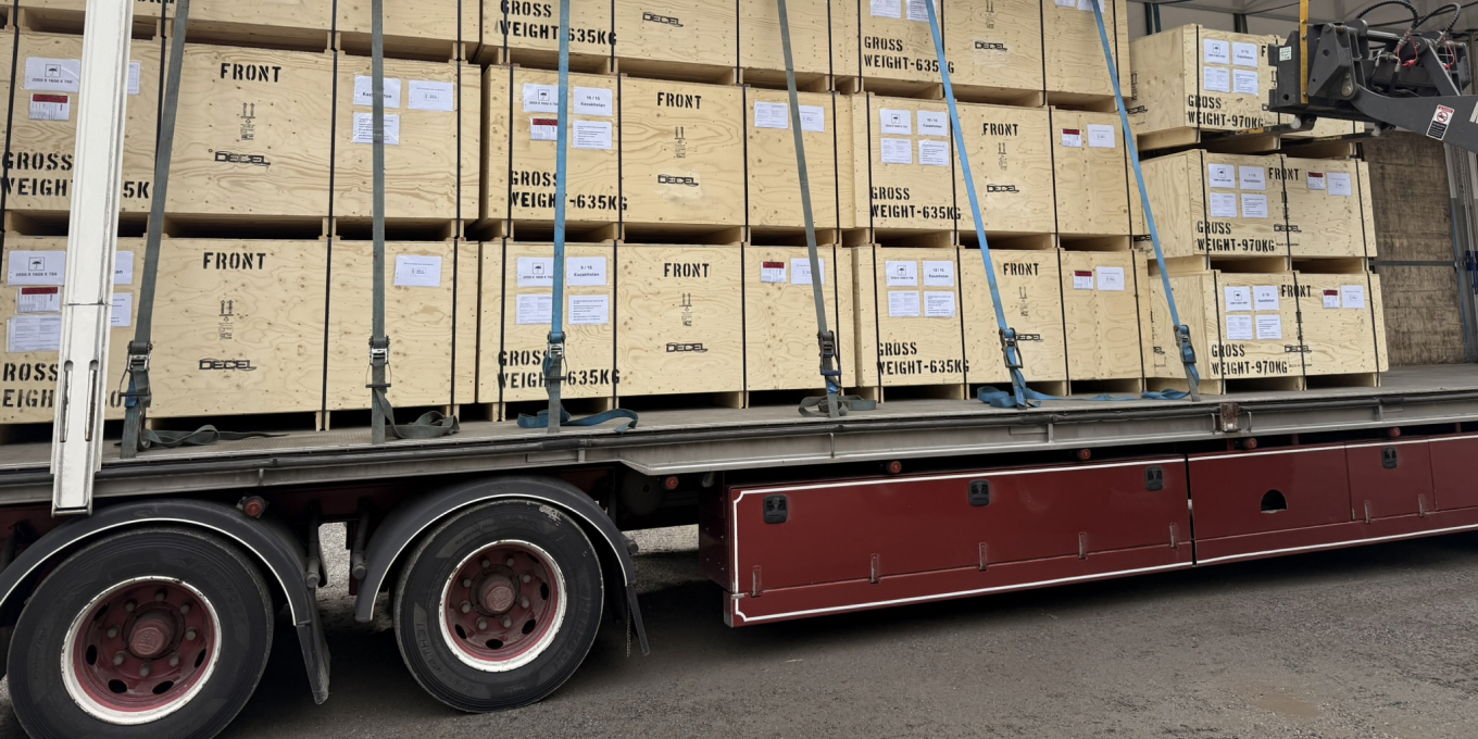 DECEL spiral retarders installed in the track at a marshalling yard in Kazakhstan