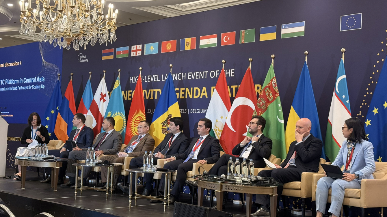 Panel discussion at the EU Connectivity Agenda meeting in Brussels with representatives of Central Asia and the South Caucasus