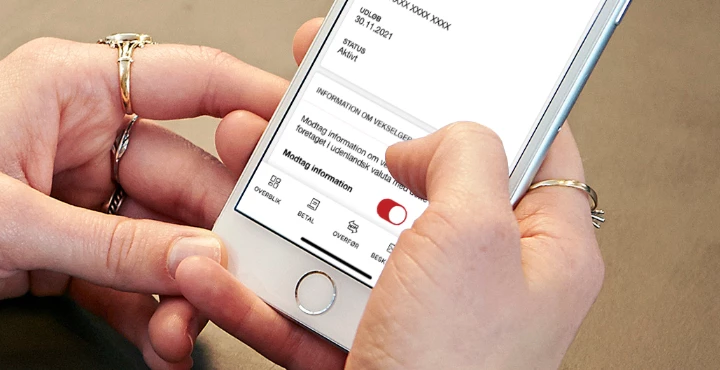 Sådan deaktiverer du notifikationen i mobilbank