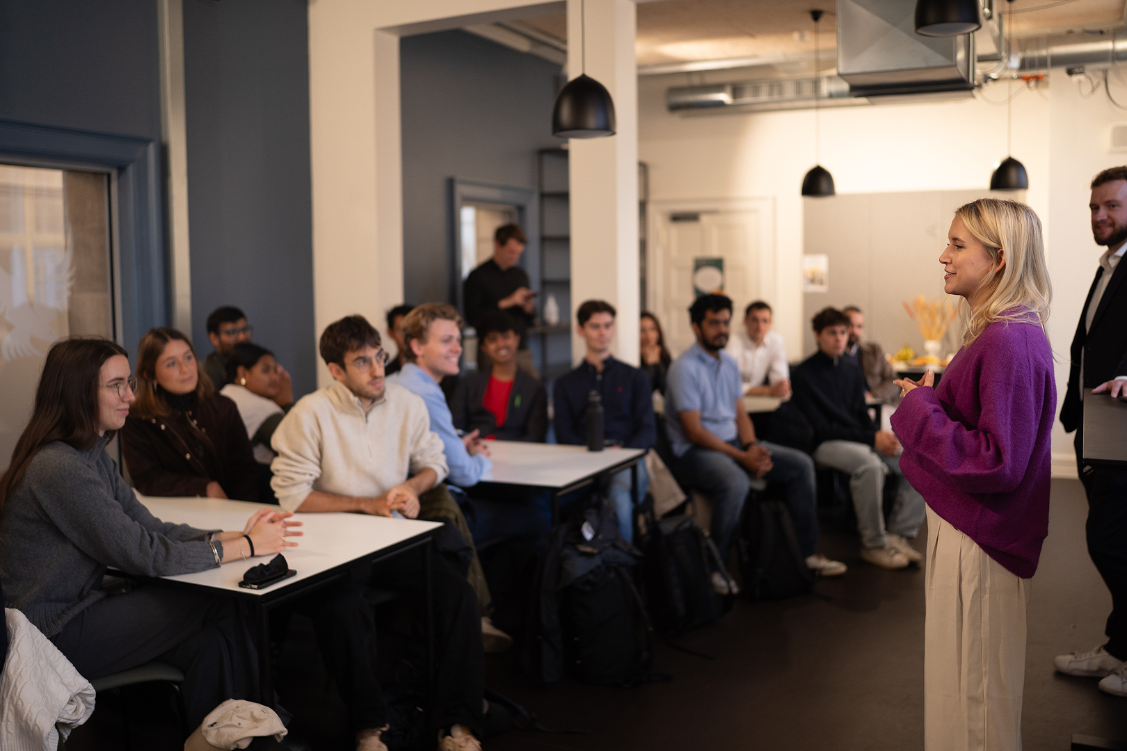 Partner sharing what it means to be a consultant at the Kick Off event.