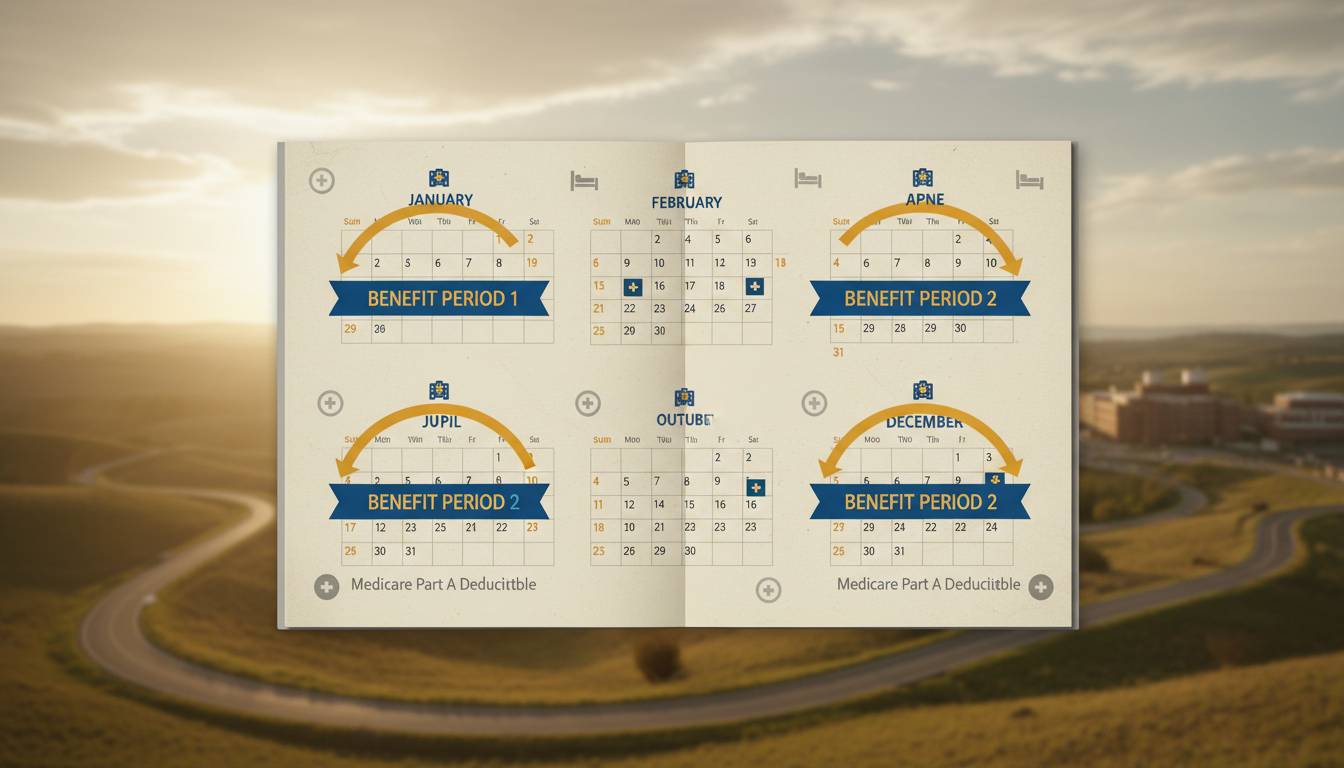 Calendar showing recurring medicare deductibles.