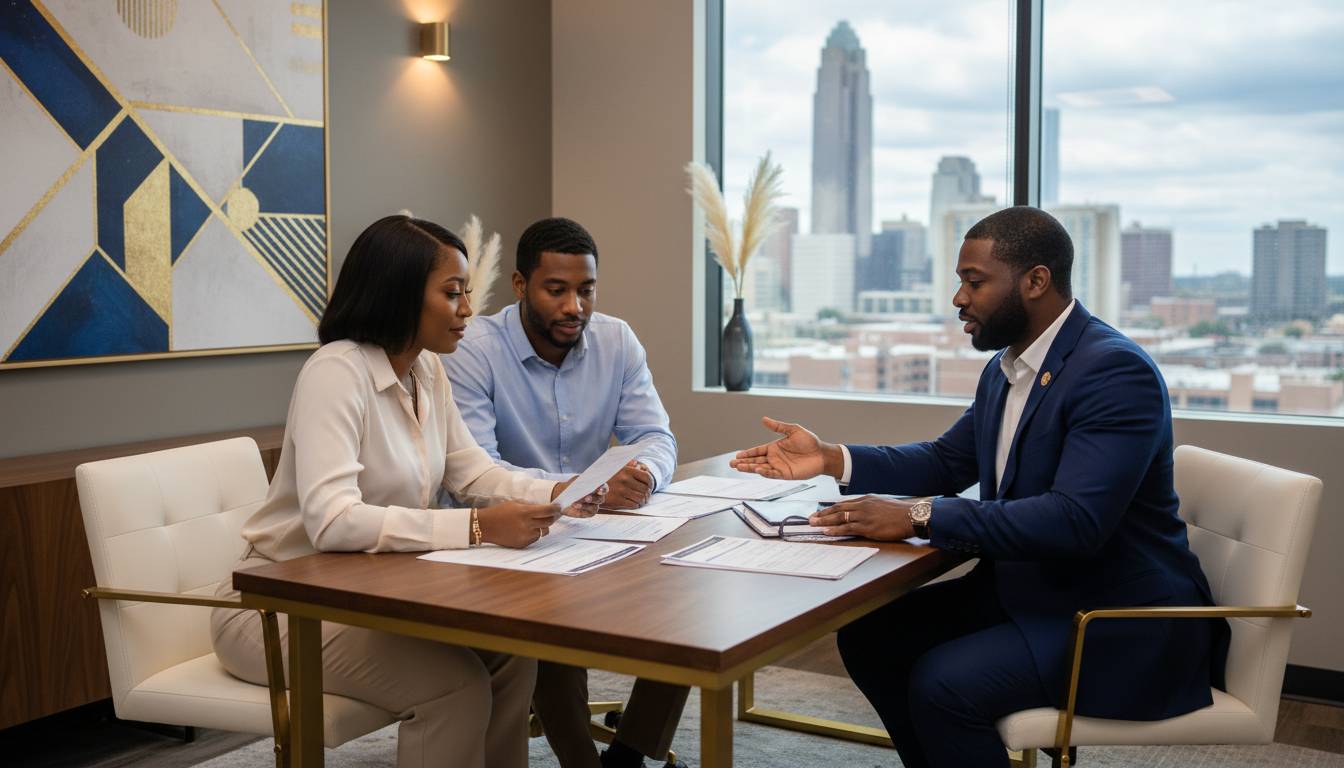 Black male charlotte agent with black couple health insurance.