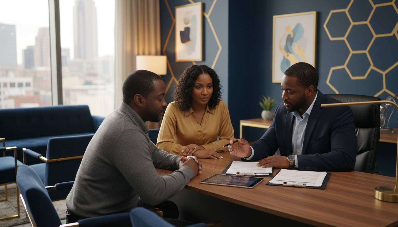 Black male charlotte agent with black couple aca.