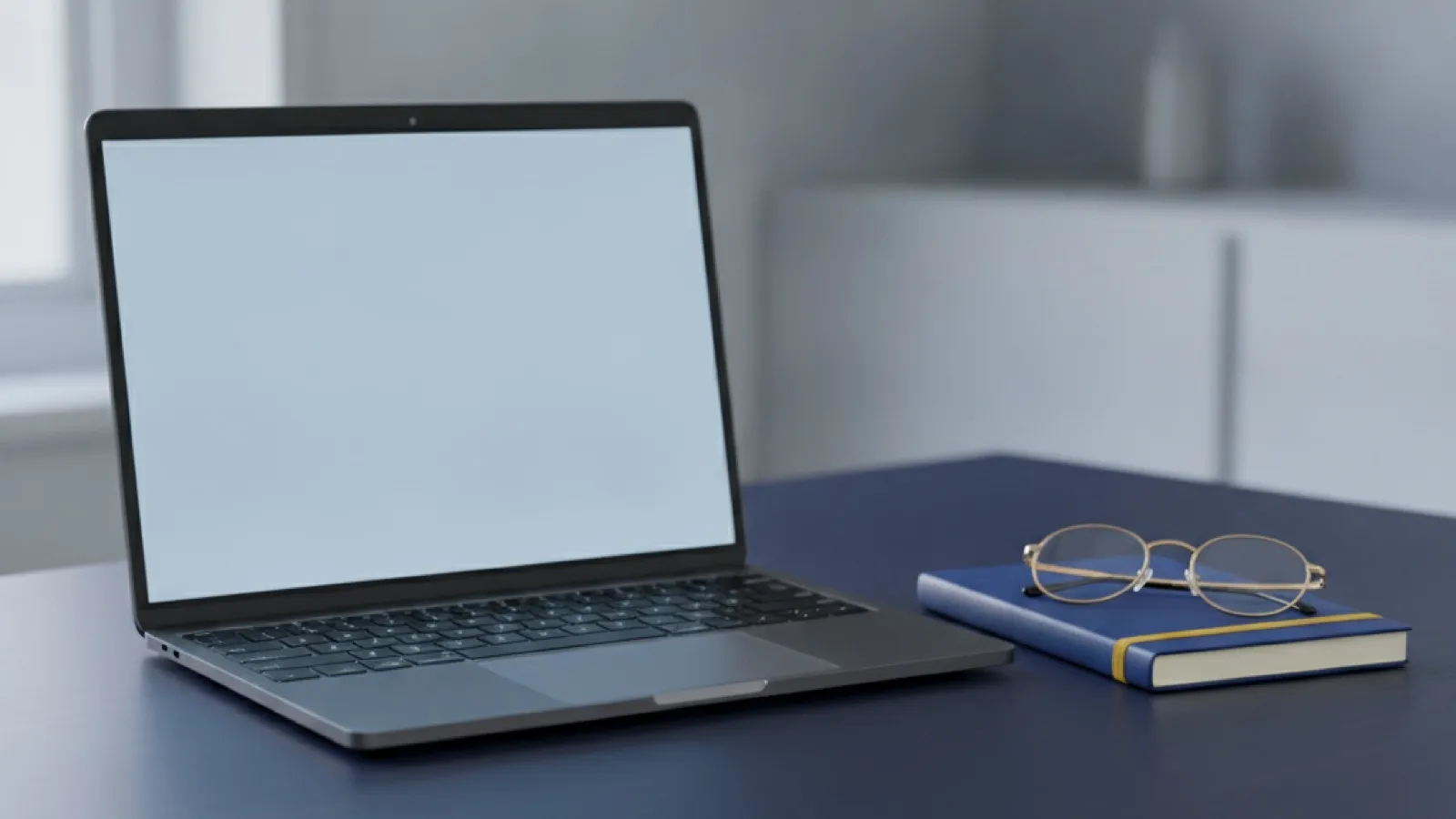 Person researching on a laptop