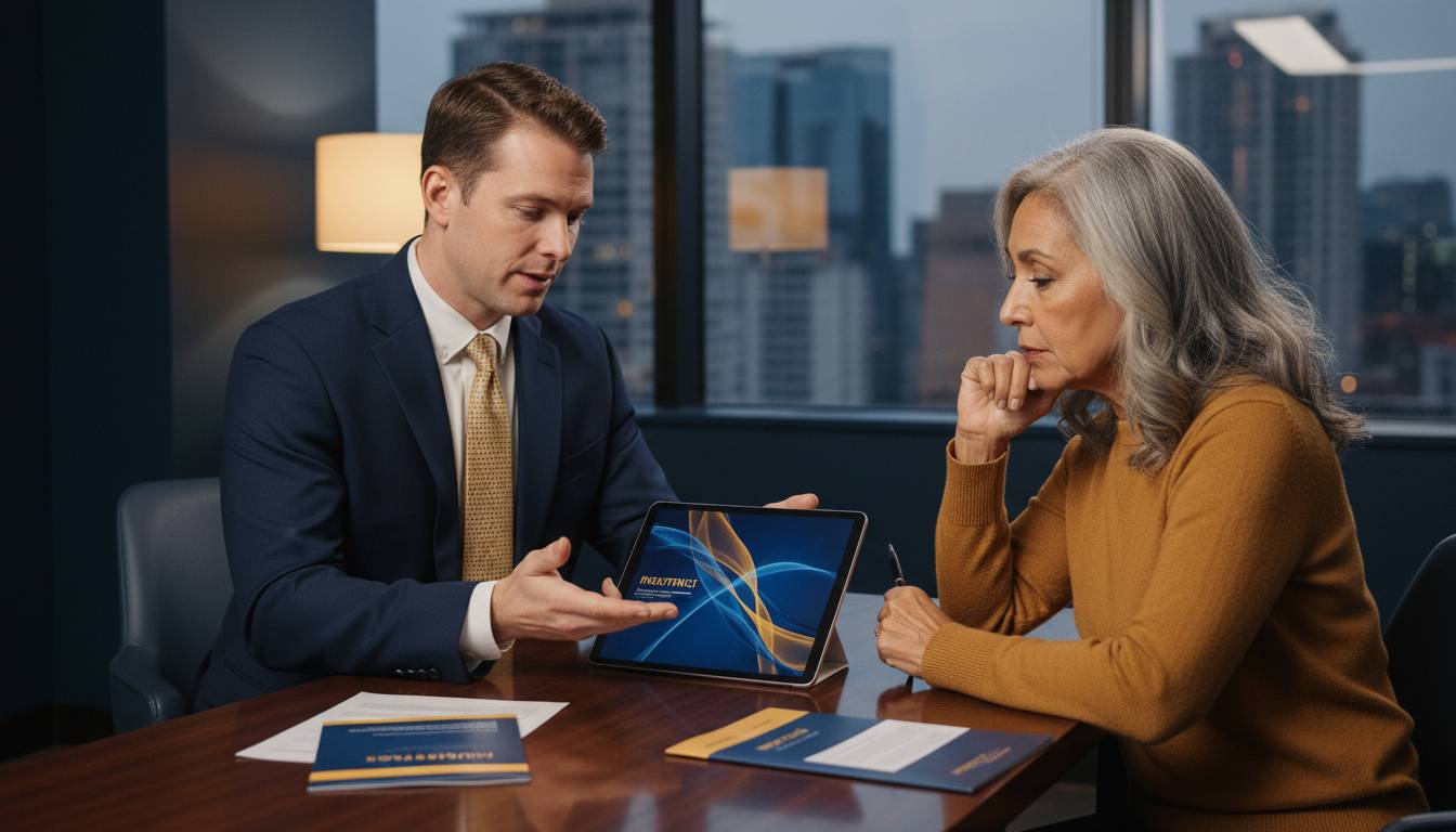 A Charlotte insurance agent advising a senior client on Medicare.