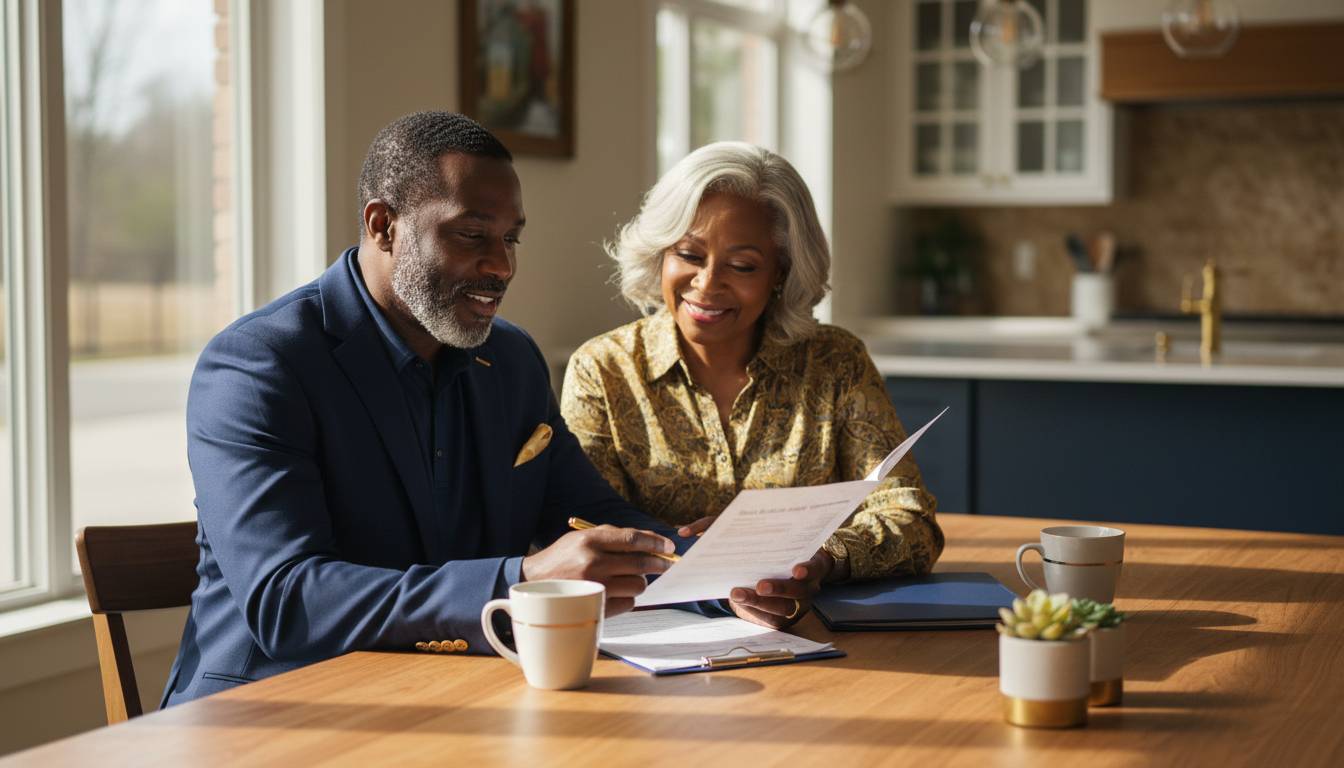 An agent reviewing ACA subsidies with a senior couple.