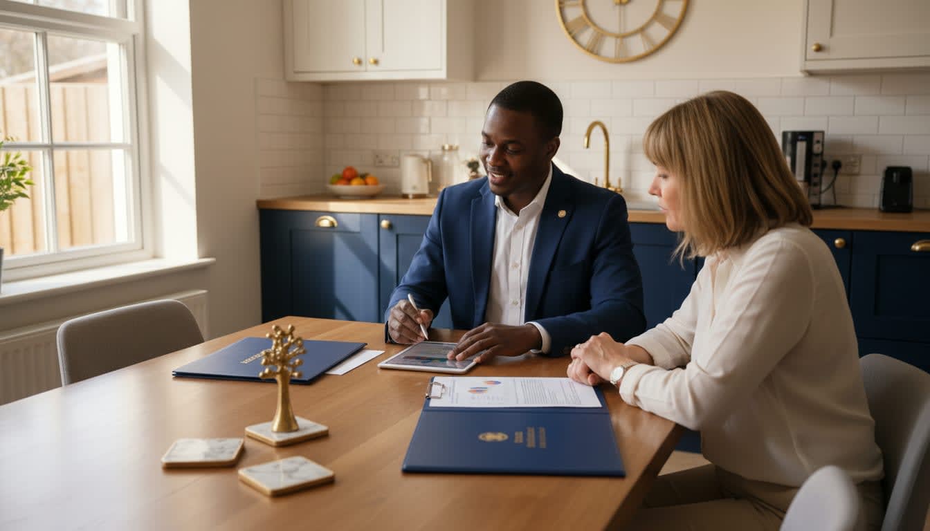 A Charlotte insurance agent reviewing a marketplace health plan with a couple.