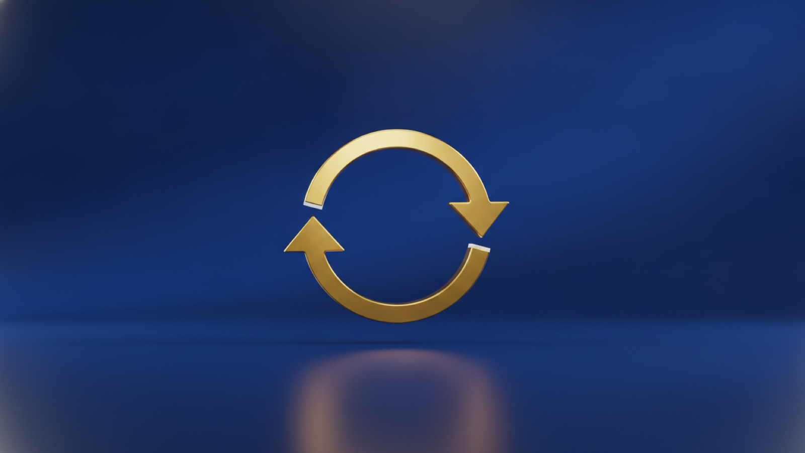 Gold circular arrows, representing an automatic yearly plan renewal