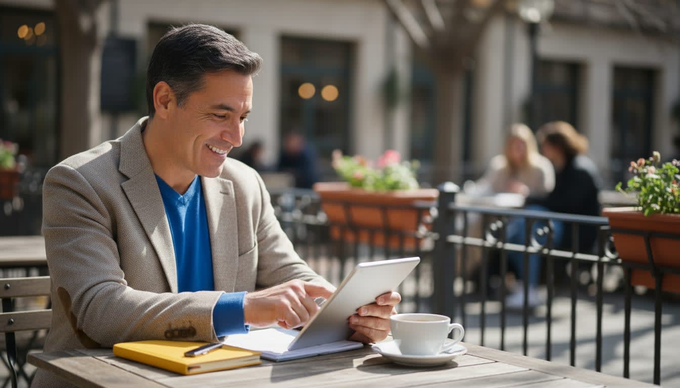 An insurance agent discussing plan details with a client.