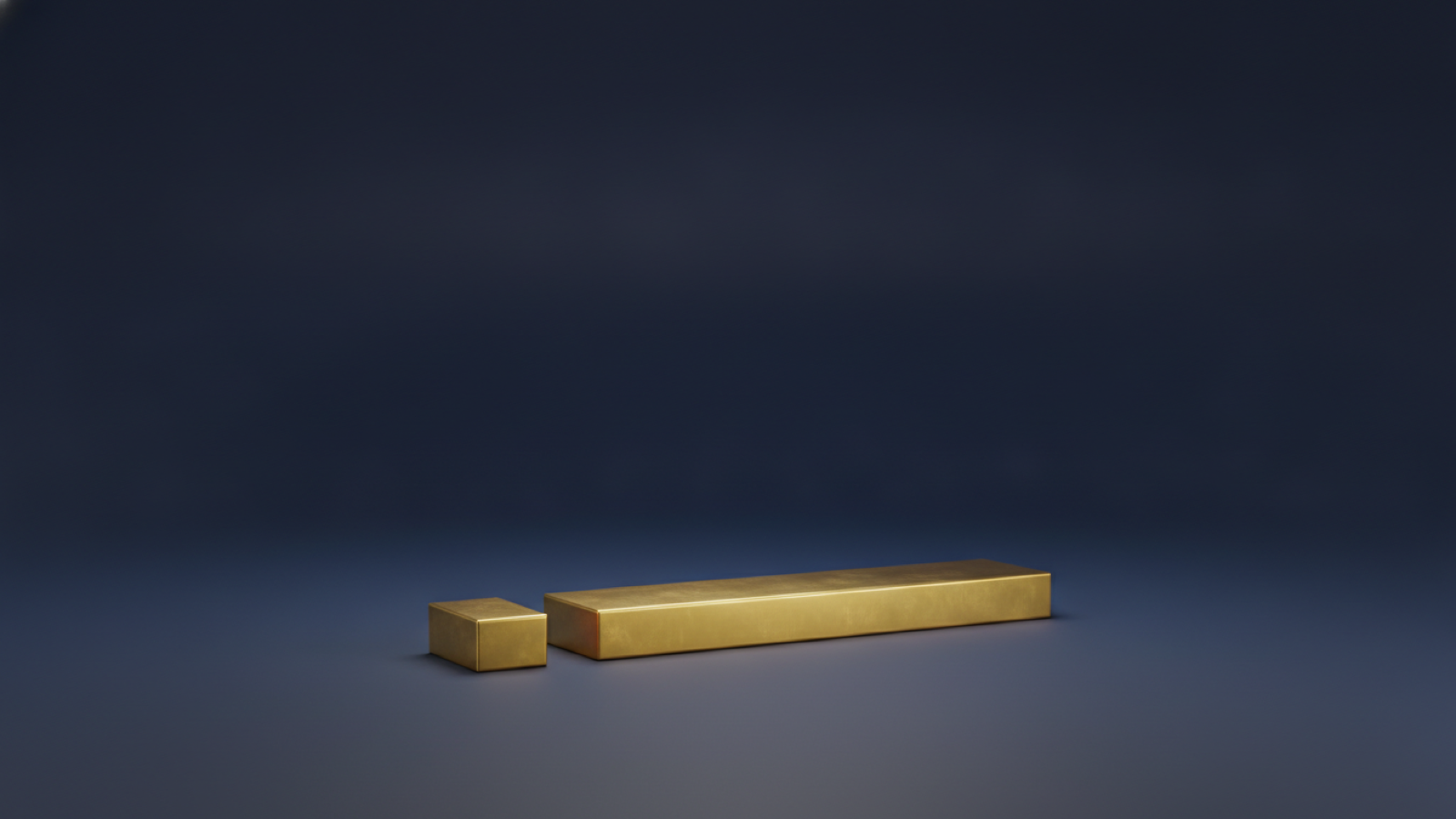 A gold bar with the first section clearly separated from the rest on a deep navy background, representing the portion a household pays first.