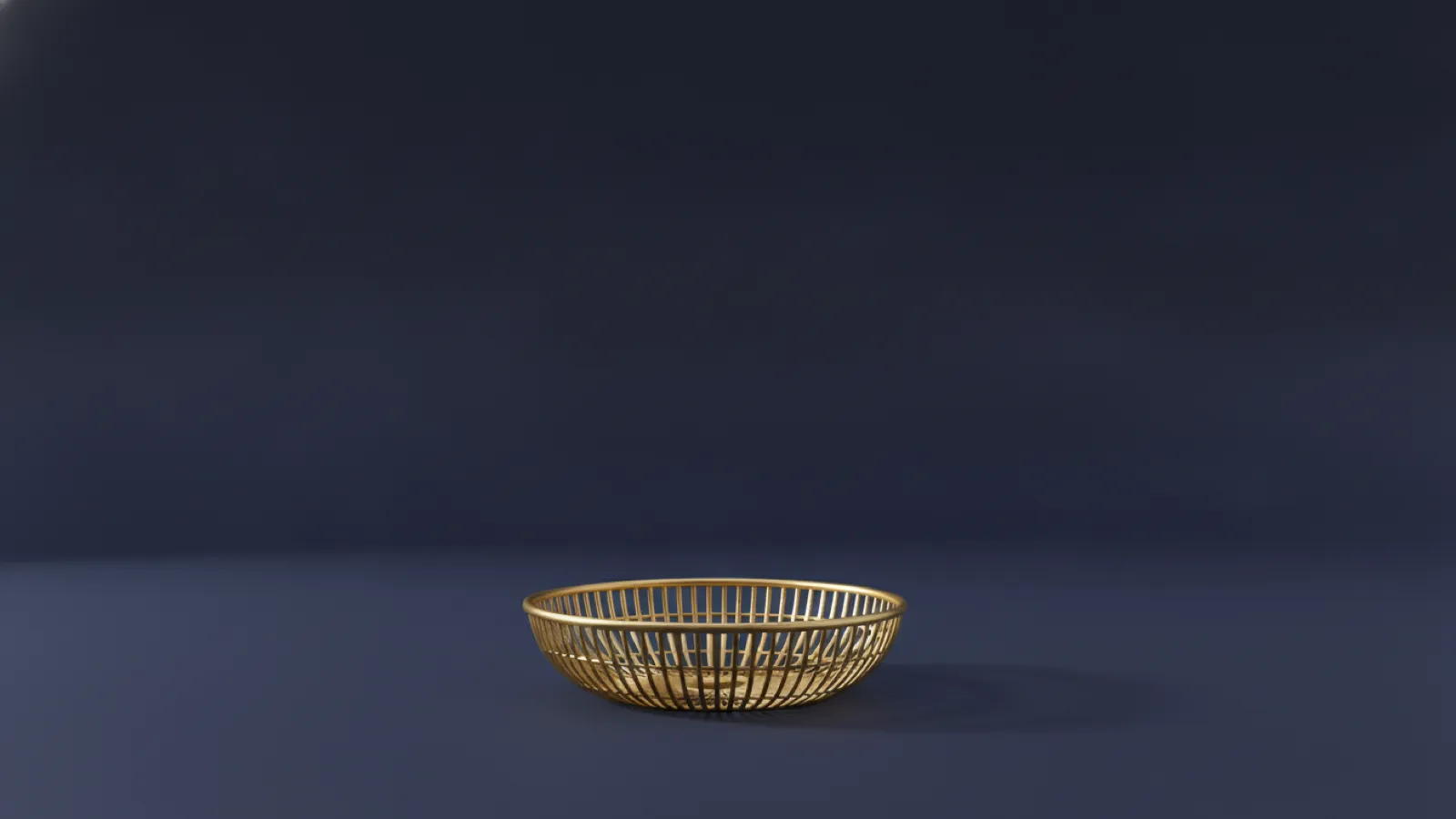 An empty gold basket on a deep navy background, representing services that fall outside a sharing programme.