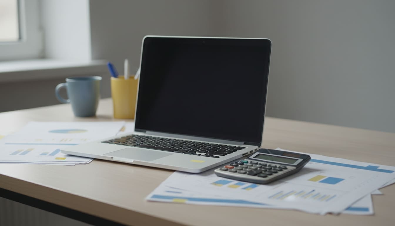 Unbranded workspace materials illustrating the article