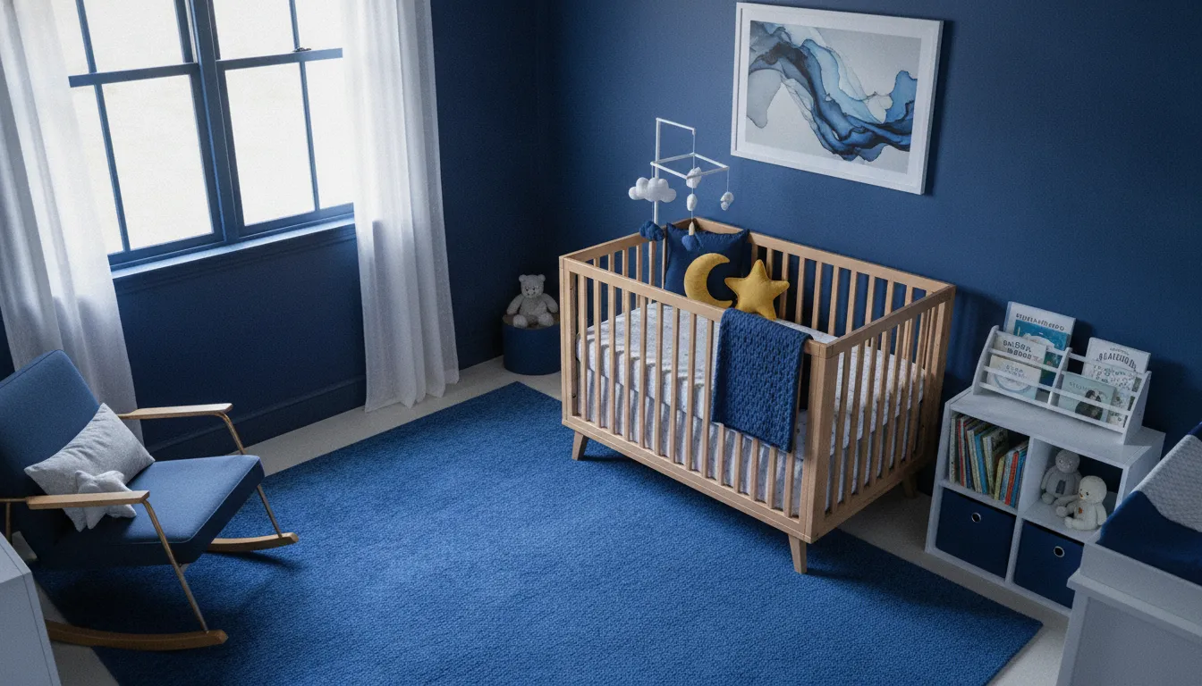 Quiet nursery with a crib