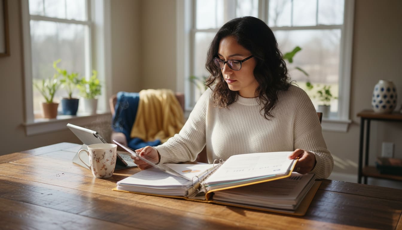 A North Carolina insurance agent reviewing health insurance options with a client.